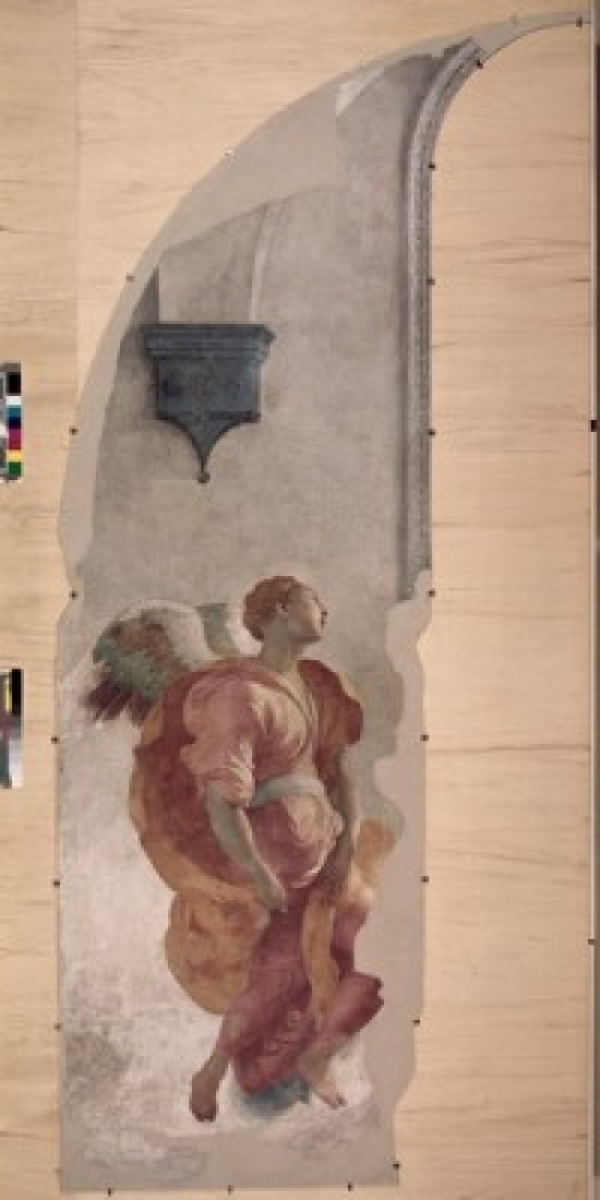 Annunciation detail with Angel by Jacopo Pontormo 1494-1557 Canvas Art - Pontormo Jacopo (24 x 36)