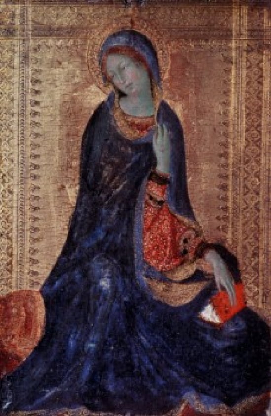 Annunciation of the Virgin 134044 Simone Martini (C 1284-1344 Italian) Hermitage Museum St Petersburg Russia Canvas Art - Simone Martini (18 x 24)