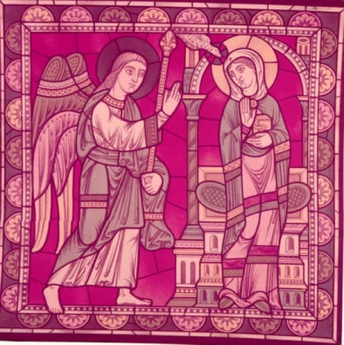 Annunciation stained glass window France Chartres Chartres Cathedral 12th Century Canvas Art - (18 x 24)