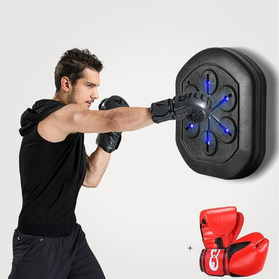 Annuodi Adults Smart Boxing Machine 17.5in Wall Target Electronic Music Boxing Machine Equipment with LED & Bluetooth Punching Equipmen Fun Game for Home Exercise Stress Release