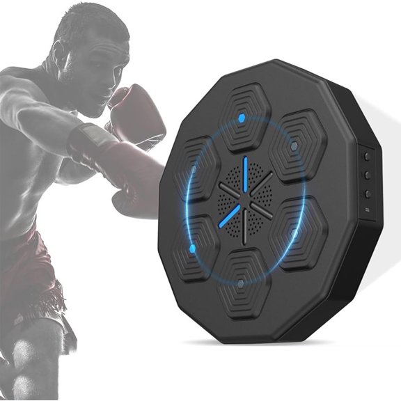 Annuodi Boxing Machine Wall Mounted Punching Machine Fun Punch LED Lighting Target Boxing Training Equipment with Bluetooth for Indoor Adults Stress Release