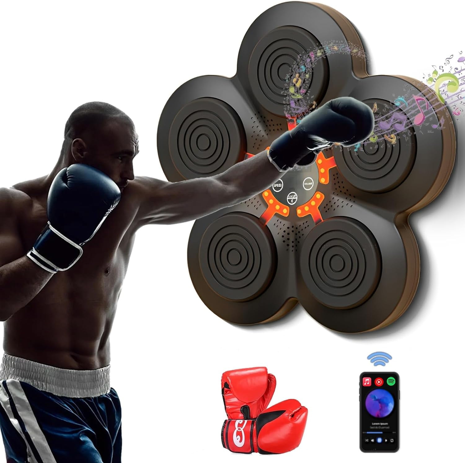 Music Boxing Machine, Smart Music Boxing Machine with Boxing Gloves, H –  HIIT Boxing