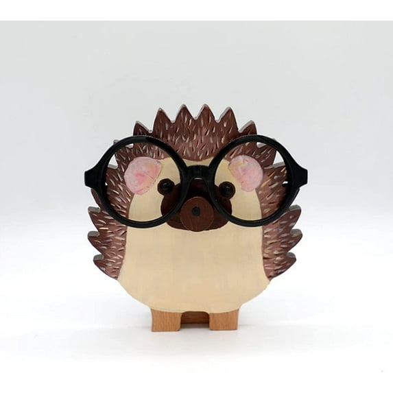 Annuodi Wooden Penguin Eyeglass Holder Display Stand Creative Cute Animal Glasses Holder Handmade Creative Sunglasses Display for Desktop Accessory, Home Office Decor, Birthday