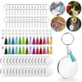 thumbnail image 1 of Annvchi 120 Pcs Acrylic Keychain Blank with Key Rings，Tassels Key Chain for Craft,Bulk Keychain Rings,Acrylic Keychain Blanks Rings,Key Chain Kit, 1 of 7