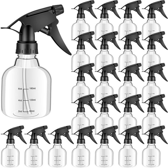 Annvchi 24 Pcs Small Spray Bottles 8 oz, Mini Spray Bottles Refillable with Adjustable Nozzle, for Cleaning Solutions, Hair, Plants, Kitchen, Bathroom & Home Use