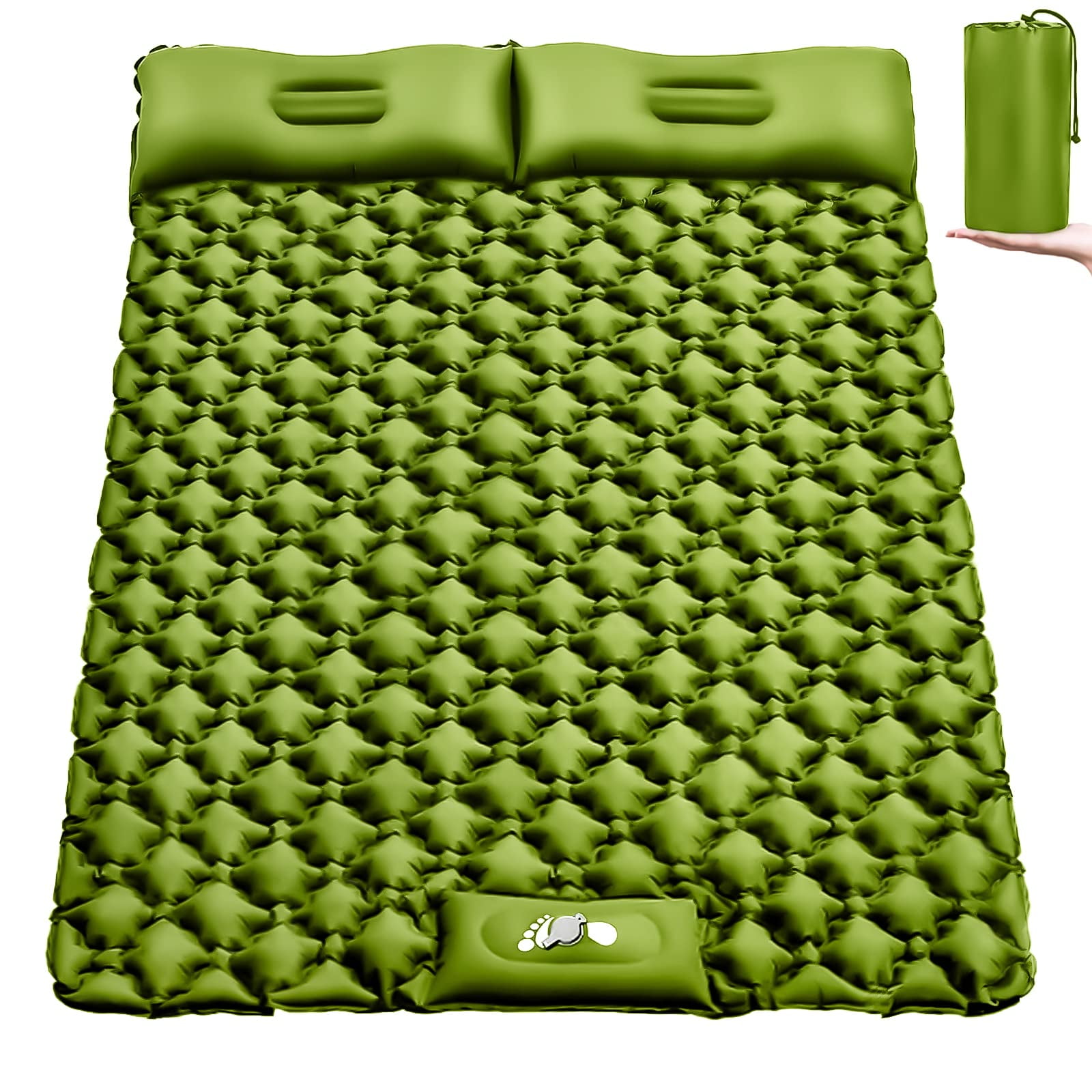 Annvchi Camping Sleeping Pad, Ultralight Self Inflating Camping Pad，with Pillow Built，for