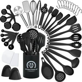 Silicone Whisk Set of 3, Very Sturdy, Silicone Whisks for Cooking Non  Scratch Pots, Rubber Whisk, Black 