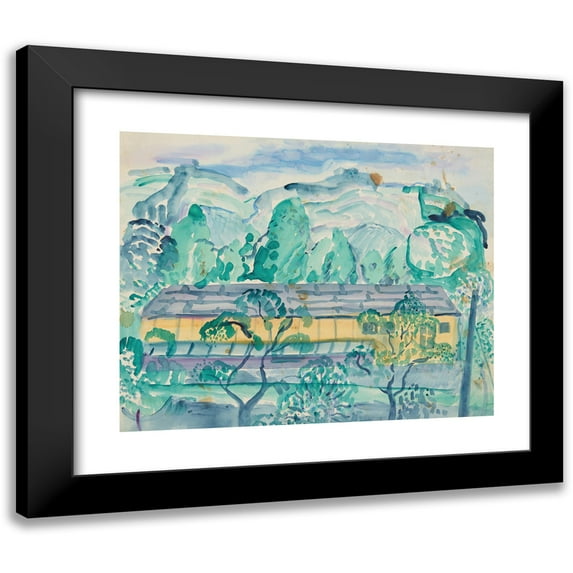 Anny Dollschein 14x12 Black Modern Framed Museum Art Print Titled - House in the Countryside (After 1938)