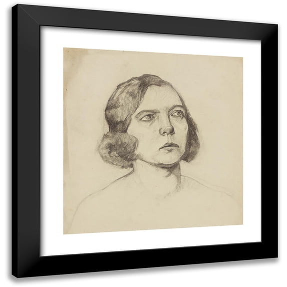 Anny Dollschein 20x21 Black Modern Framed Museum Art Print Titled - Women's Portrait