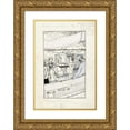 thumbnail image 1 of Anny Leusink 18x24 Gold Ornate Framed and Double Matted Museum Art Print Titled - Girl Presents an Object on a Pillow (1925), 1 of 4