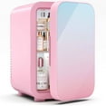 thumbnail image 1 of BEICHEN Mini Fridge, 6 Liter/8 Can Skincare Fridge, 110V AC/DC Portable Thermoelectric Cooler & Warmer Refrigerators for Bedroom, Dorm, Office, Car, Pink, 1 of 11