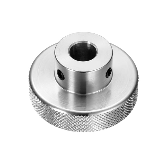 Anodization Aluminum Alloy Handwheel 14mm Bore 50mm OD Knurled Knob Turning Handle with Wrench