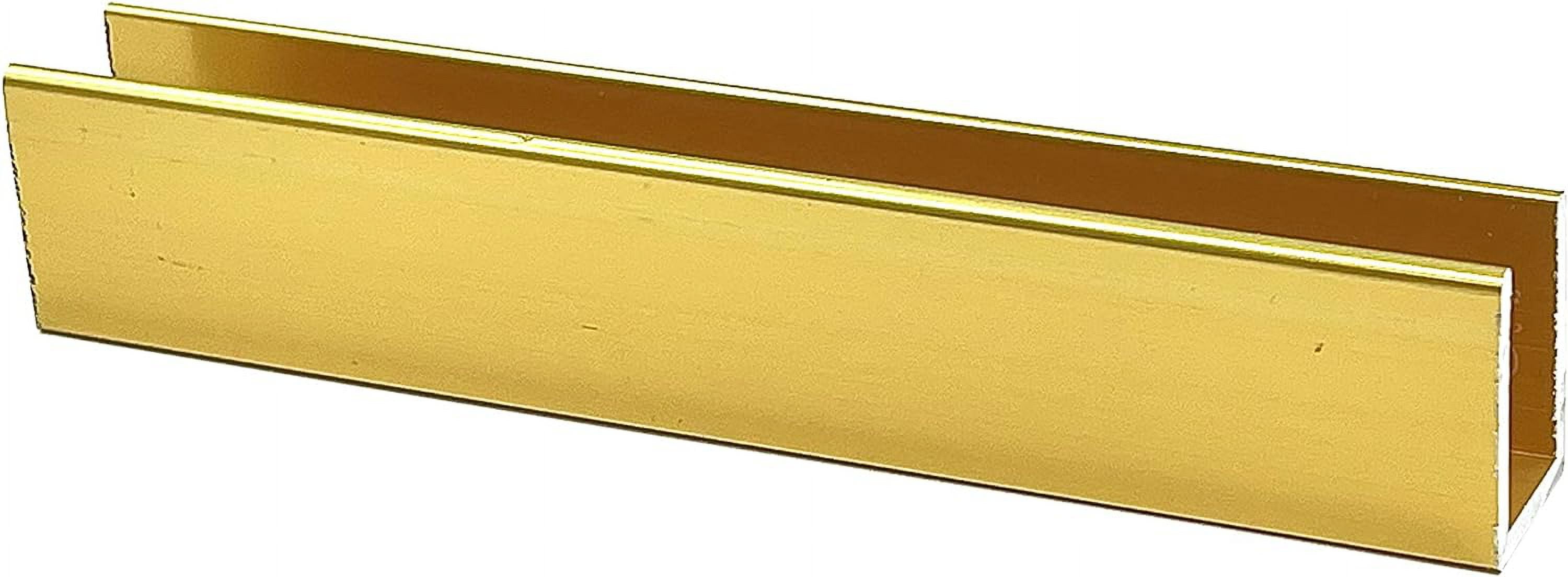 Anodized 3/8" Fixed Panel Shower Door Deep UChannel 95"