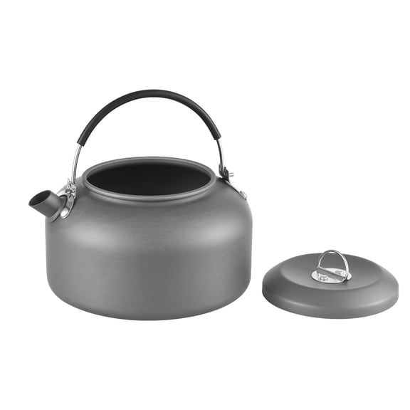 Anodized Aluminum Outdoor Camping Tea Kettle Portable Water Boiler 1.4L / 47.3 oz with Heat Resistant Silicone Handle