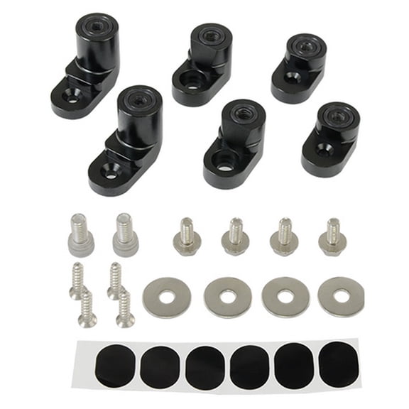 Anodized Aluminum Rear Wing Bolt-on Bracket Kit Wing Spoiler Hatch Riser Lift Extension For 14-on For Ford For Fiesta ST