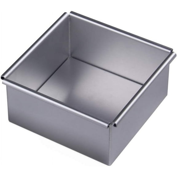 Anodized Aluminum Square Cake Pan Cheesecake Pan with Removable Bottom, 5 Inch x 5 Inch x 2.2 Inch