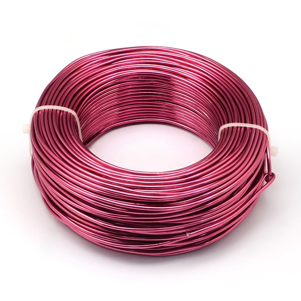 Anodized Aluminum Wire Bendable Metal Craft Wire Flexible Craft Wire for Beading Jewelry Craft Making Cerise 18 Gauge 1.0mm 200m/500g(656.1 Feet/500g)
