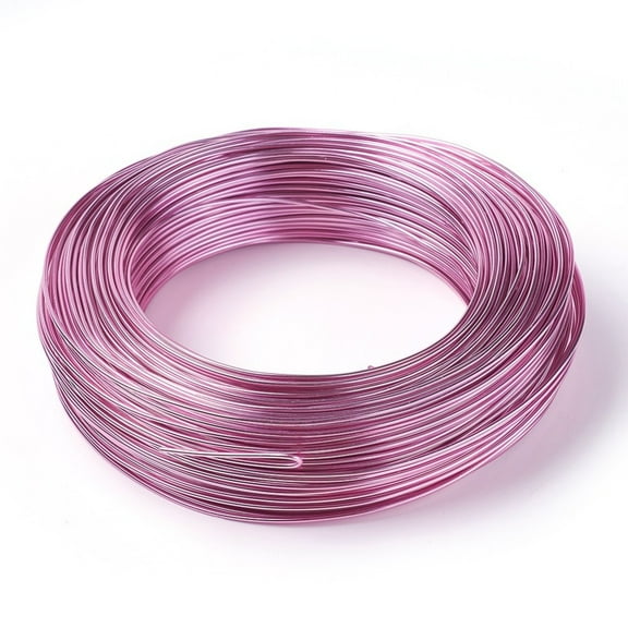 Anodized Aluminum Wire Bendable Metal Craft Wire Flexible Craft Wire for Beading Jewelry Craft Making Hot Pink 22 Gauge 0.6mm 280m/250g(918.6 Feet/250g)