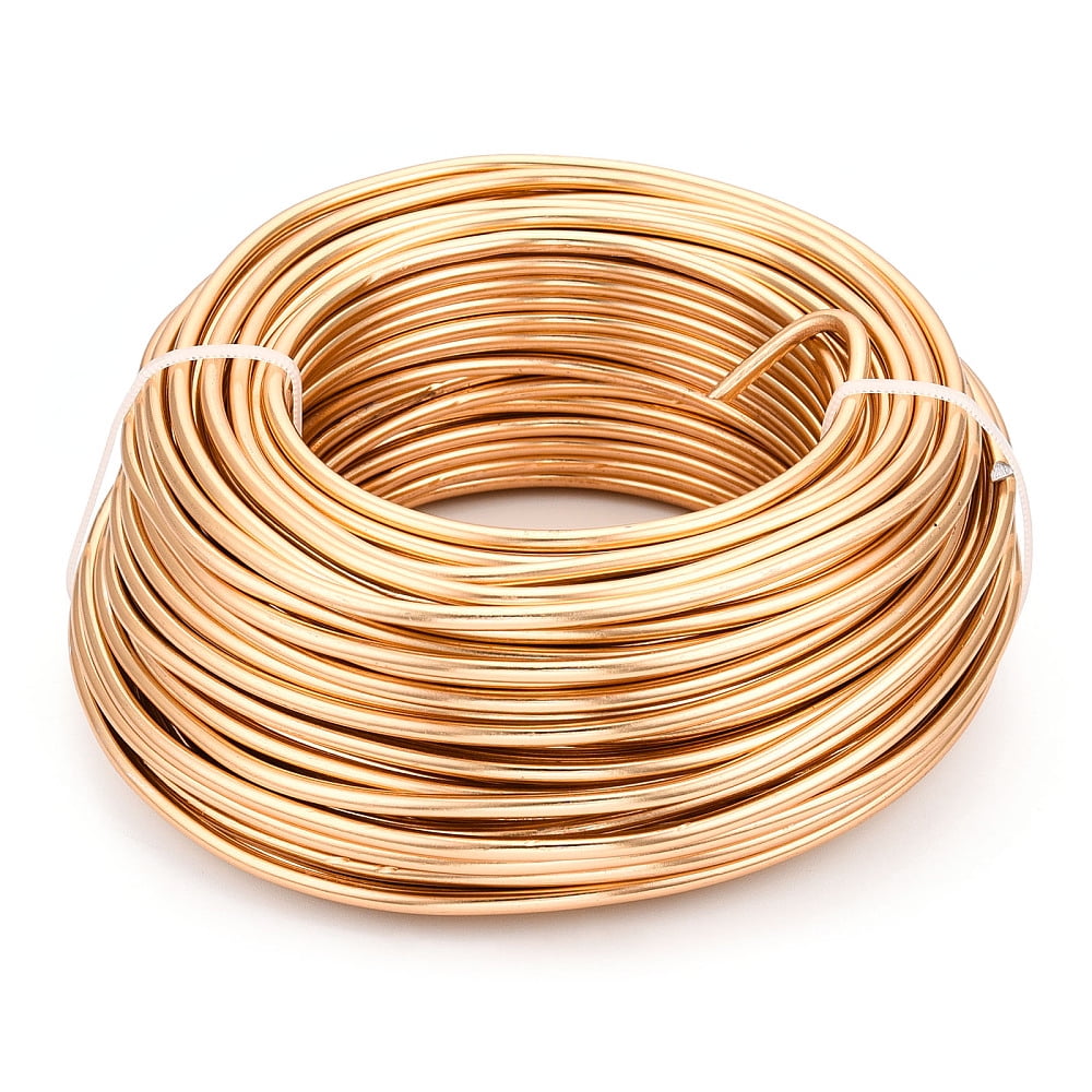 Anodized Aluminum Wire Bendable Metal Craft Wire Flexible Craft Wire for Beading Jewelry Craft Making Goldenrod 12 Gauge 2.0mm