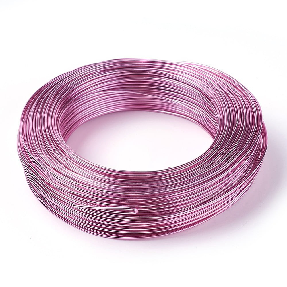 Anodized Aluminum Wire Bendable Metal Craft Wire Flexible Craft Wire for Beading Jewelry Craft Making Hot Pink 20 Gauge 0.8mm