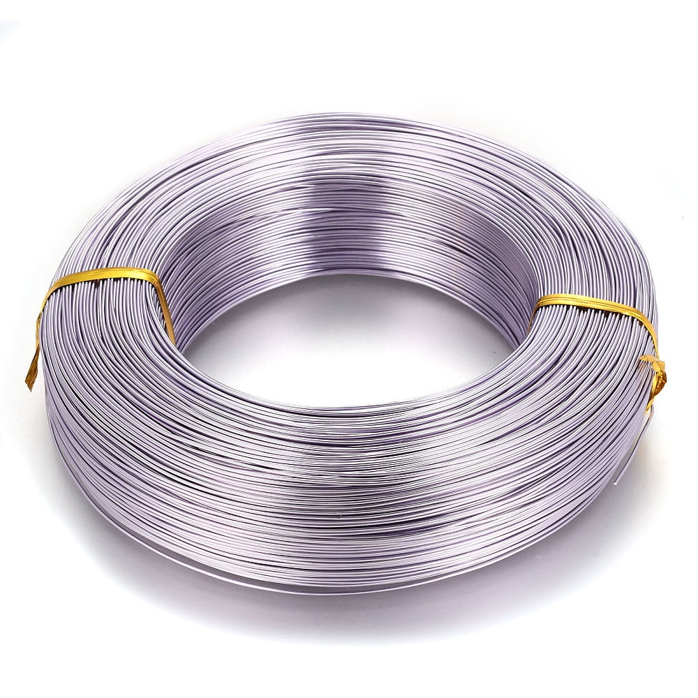 Anodized Aluminum Wire Bendable Metal Craft Wire Flexible Craft Wire for Beading Jewelry Craft Making Lilac 20 Gauge 0.8mm 300m/500g(984.2 Feet/500g)