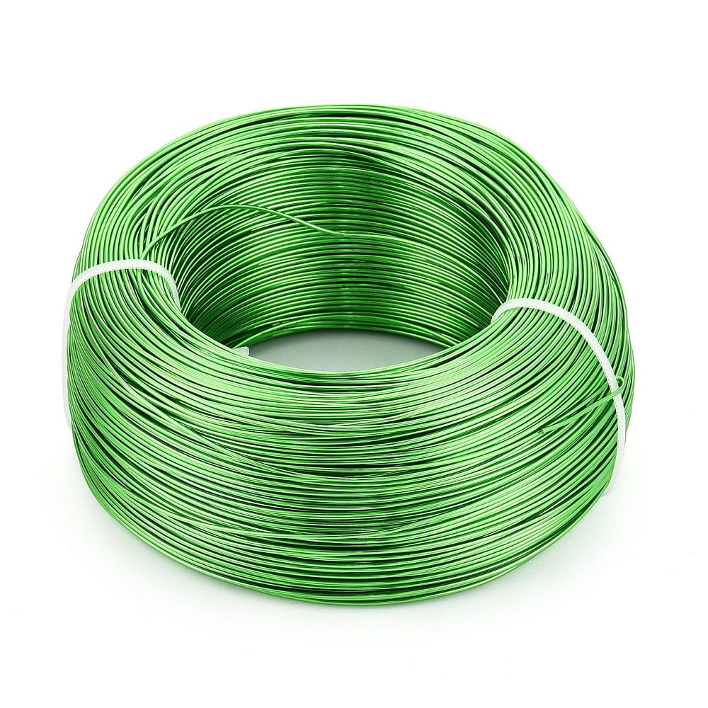 Anodized Aluminum Wire Bendable Metal Craft Wire Flexible Craft Wire for Beading Jewelry Craft Making Lime Green 18 Gauge 1.0mm