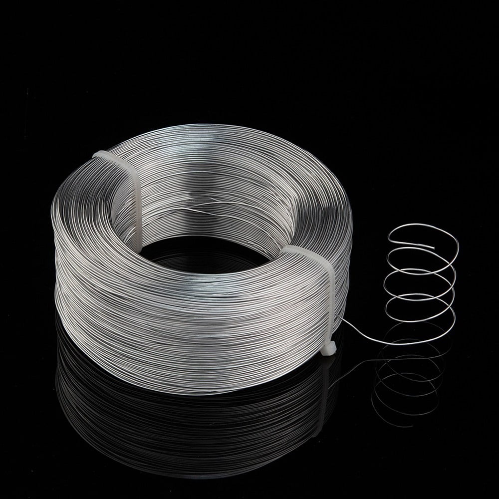 Anodized Aluminum Wire Bendable Metal Craft Wire Flexible Craft Wire for Beading Jewelry Craft Making Silver 20 Gauge 0.8mm
