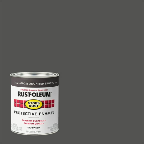 2 Pack, Anodized Bronze(100 Voc), Rust-Oleum Stops Rust Semi-Gloss Protective Enamel- 353585, Quart