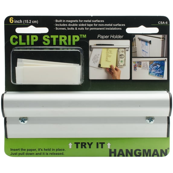 Anodized Clip Strip 6"- , Pk 1, Hangman Products