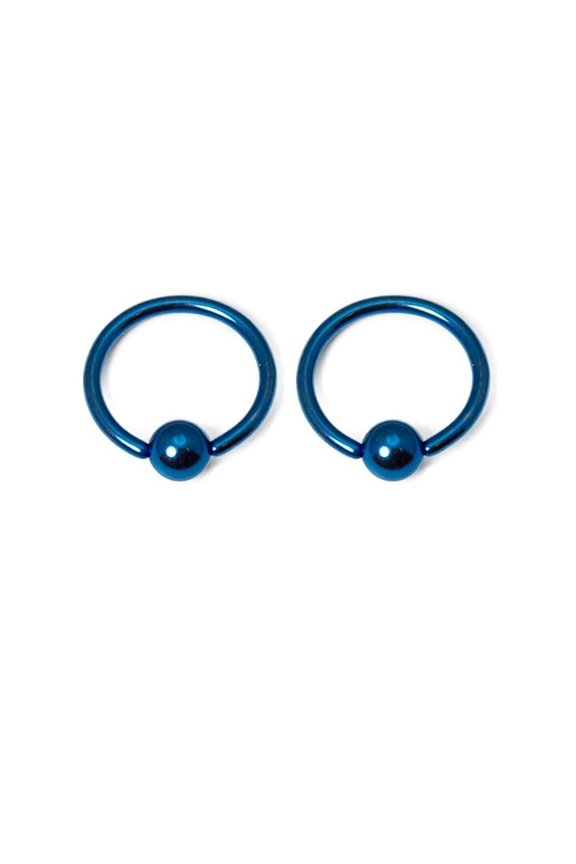 Anodized Titanium 16G Captive Bead Ring - Sold in pairs