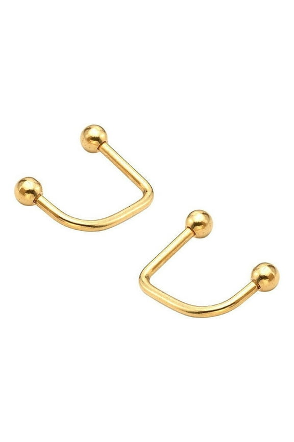 Anodized Titanium 16ga Lippy Loop Labret 4mm ball Pack of 2