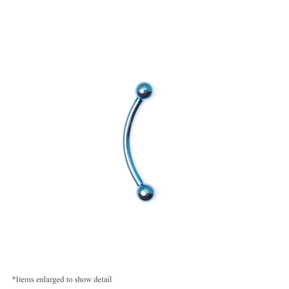 Anodized Titanium Curved Barbell Surgical Steel 16G (13mm) - 7 Colors Available