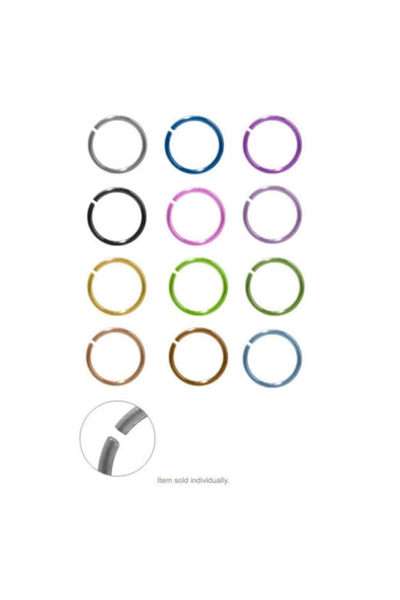 Anodized Titanium Nose Hoop Rings 18ga 5/16
