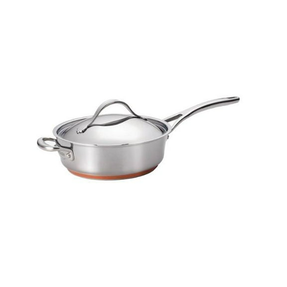 Anolon Nouvelle Copper Saute Pan in Stainless Steel