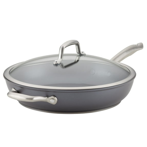 Anolon Accolade 12.25" Forged Hard-Anodized Nonstick Frying Pan with Lid