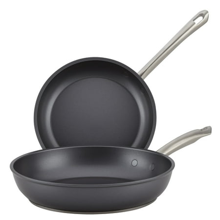 Anolon Accolade Forged 2 Piece Hard-Anodized Nonstick Frying Pan Set, Moonstone
