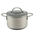 thumbnail image 1 of Anolon Achieve 4 Quart Hard Anodized Nonstick Saucepan with Lid, Silver, 1 of 12