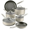 thumbnail image 1 of Anolon Achieve Hard Anodized 10 Piece Nonstick Cookware Pots and Pans Set, Silver, 1 of 17