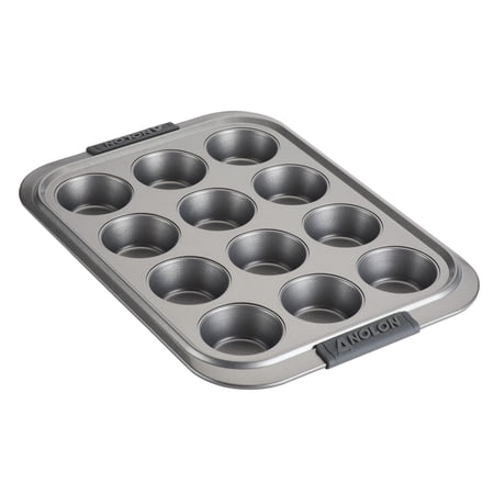 Anolon Advanced Bakeware 12 cup Nonstick Muffin Pan, Gray