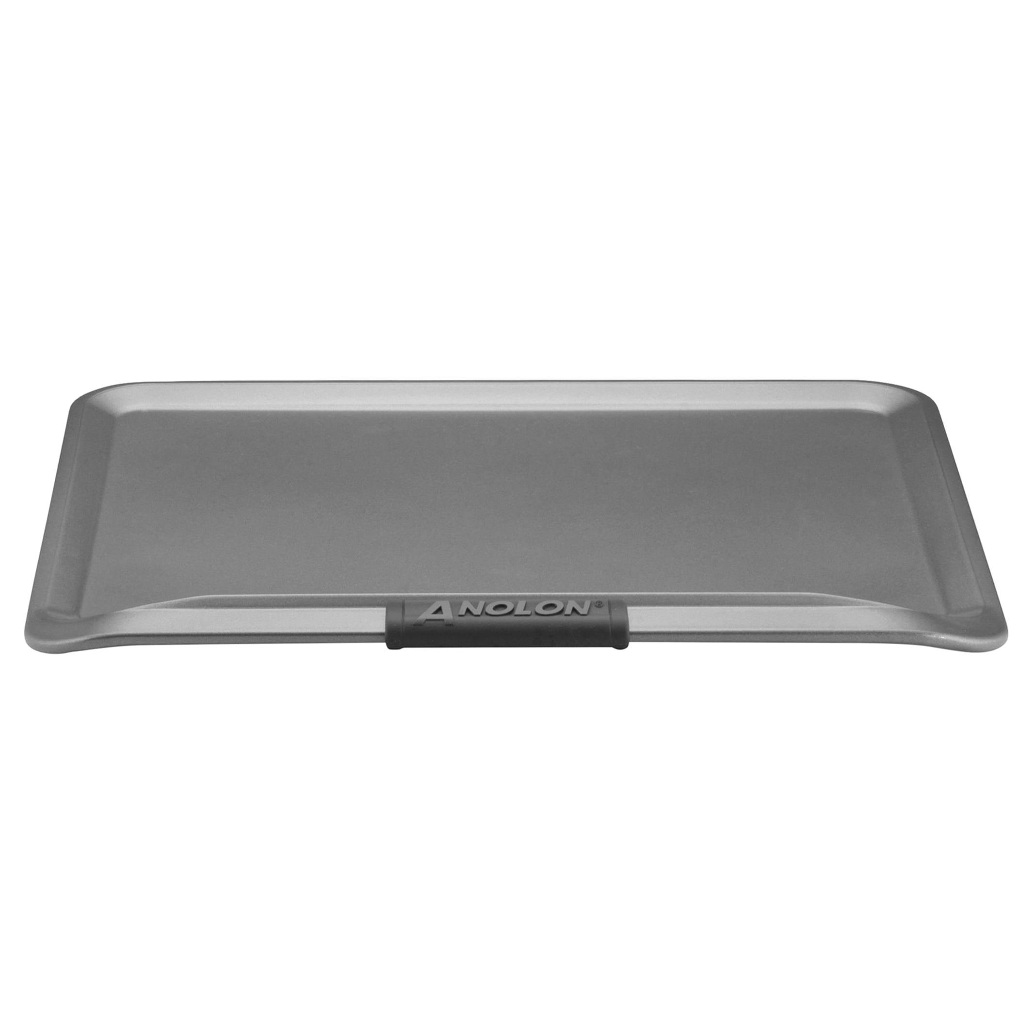 Gray Nonstick Carbon Steel Cookie Sheet with Silicone Grips, 14" x 16"