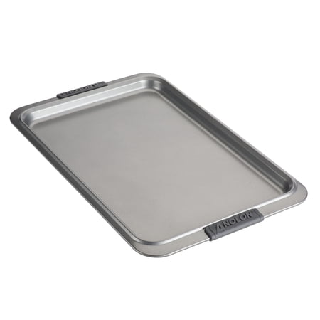 Anolon Advanced Bakeware 11 inch x 17 inchNonstick Cookie Sheet, Gray with Silicone Grips