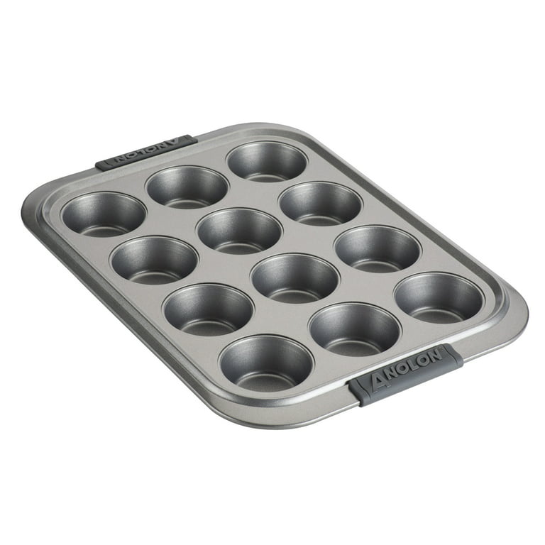 Premium Non-Stick Baking Pans Set of 4 - Includes Baking Sheet, 12 Cup Muffin Tin, Square Pan and Round Cake Pan - BPA Free, Heavy Duty, Made W