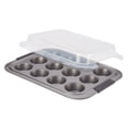 thumbnail image 1 of Anolon Advanced Bakeware Nonstick Muffin Pan with Lid, 12-Cup, Graphite, 1 of 10