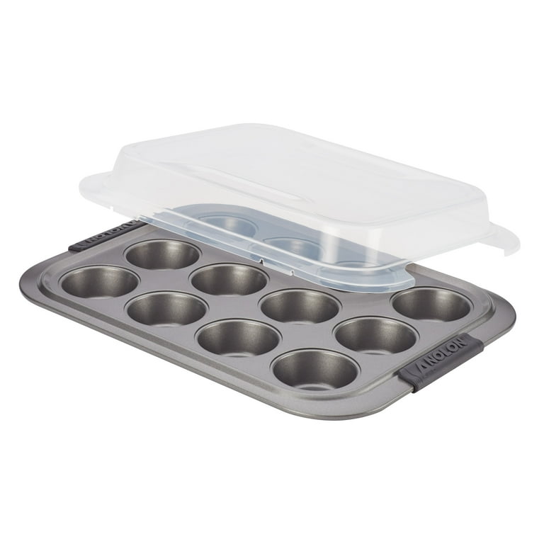 Anolon Advanced Bakeware Nonstick Muffin Pan, 12-Cup, Gray & Reviews