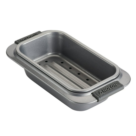 Anolon Advanced Bakeware Nonstick Steel Loaf Pans, 450°F (2 Pieces)