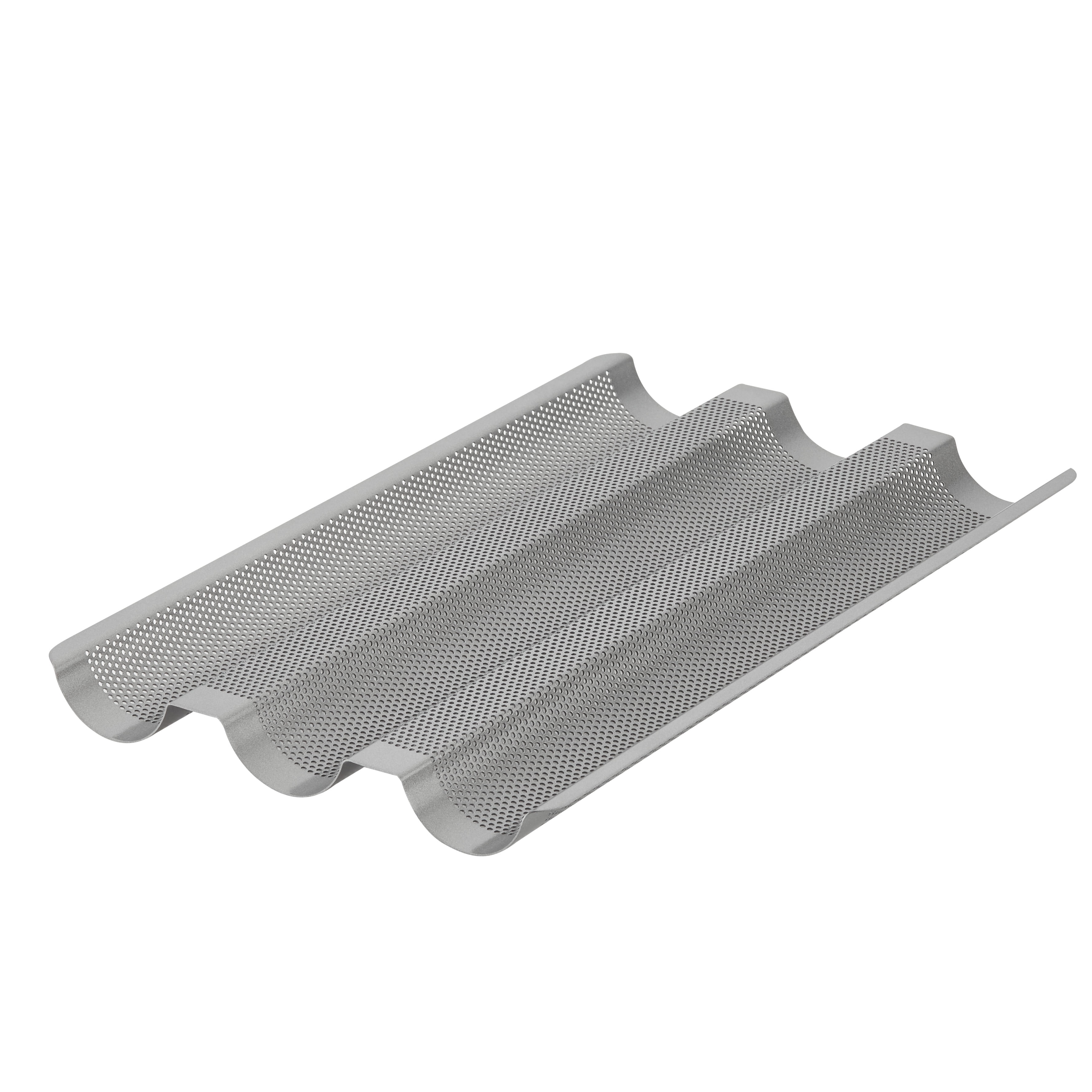 Graphite Steel Non-Stick 3-Channel Baguette Tray