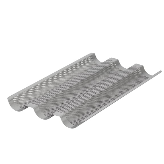 Anolon Advanced Bakeware Nonstick Three Channel Baguette Tray, Gray