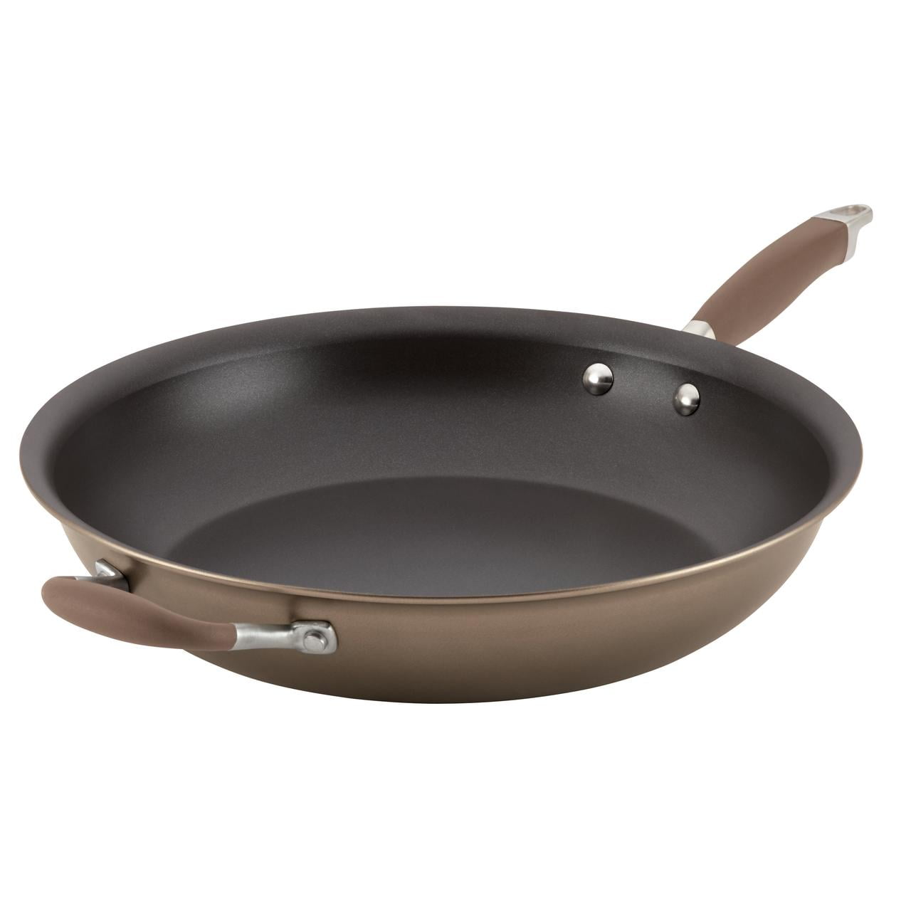 Anolon Advanced Bronze Hard-Anodized Nonstick Large Frying Pan with Helper  Handle, 14 