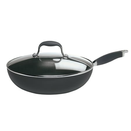 Anolon Advanced Hard Anodized Nonstick Ultimate Pan with Lid, 12-Inch, Gray