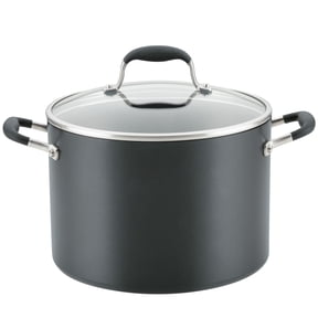 Anolon Advanced Home 10 Quart Hard-Anodized Nonstick Stockpot with Lid, Onyx
